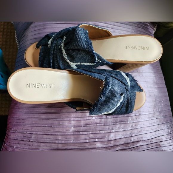 Nine West Shoes - Nine West Denim Slide Sandals